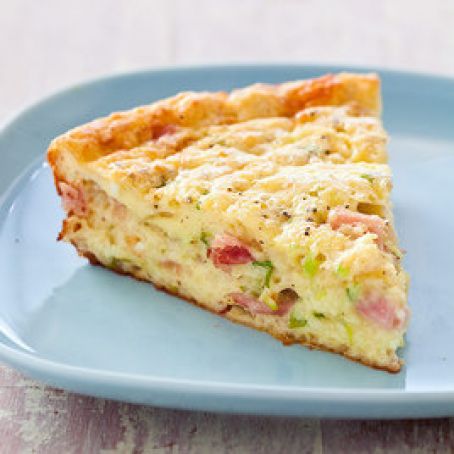 Impossible Ham and Cheese Pie