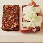 Grilled Cheddar, Ham, Apple & Chutney Sandwiches