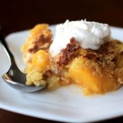Peach Cobbler a Soda Cake Mix Recipe