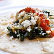 Swiss Chard and Caramelized Onion Tacos