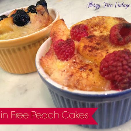 Grain Free Individual Peach Cakes