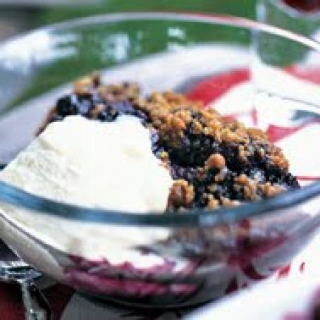 Blueberry Brittle with White Chocolate Ice Cream