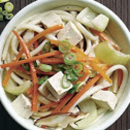 Udon with Tofu and Stir-Fried Vegetables