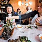 Grilled Green Onions with Romesco