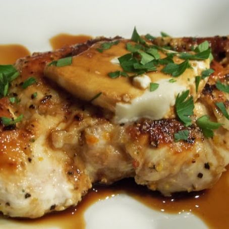 Chicken with Balsamic Syrup and Goat Cheese
