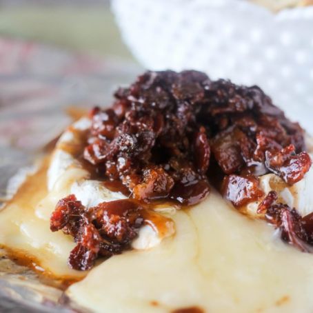 candied bacon baked brie
