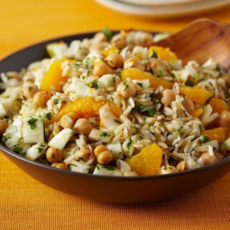 Rice Salad with Fennel, Orange and Chickpeas