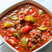 Slow Cooker Stuffed Pepper Soup