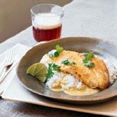 ORANGE ROUGHY w/THAI SPICED COCONUT SAUCE
