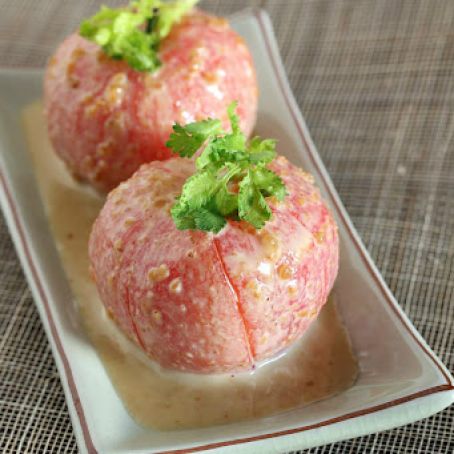 Momotaro Tomato With Sesame Wasabi Dressing Recipe