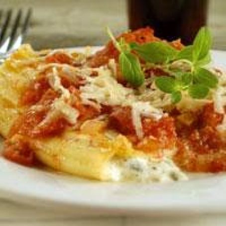 Ricotta Manicotti with Tomato Sauce
