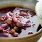 RED CABBAGE MINESTRONE w/CHICK PEAS