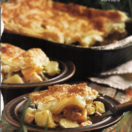 SQUASH POT PIE W/SMOKED TURKEY & PARMESAN CRUST