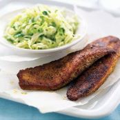 Blackened Tilapia with Cilantro-Lime Slaw