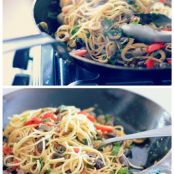 Spicy Pasta Puttanesca with Loads of Fresh Herbs