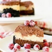 Pressure Cooker Triple Chocolate Layered Cheesecake