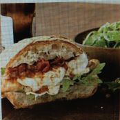 Sandwich: Smoked Mozzarella and Chicken Sandwiches with Italian Barbecue Sauce