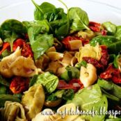 Tortellini Spinach Salad with Balsamic-Tomato Vinaigrette