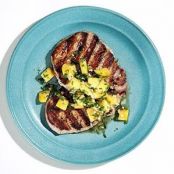 GRILLED PORK CHOPS w/PINEAPPLE SALSA