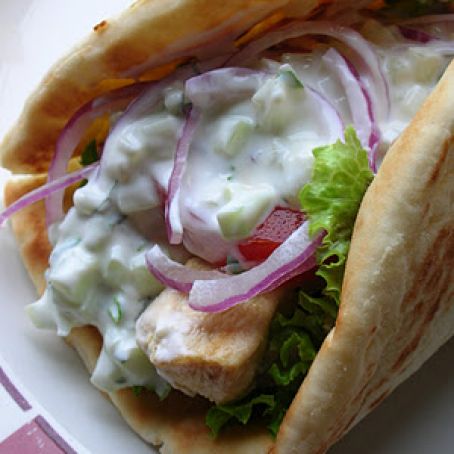 Chicken Gyros with Tzatziki Sauce