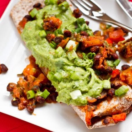 Enchiladas with Cilantro Avocado Cream Sauce