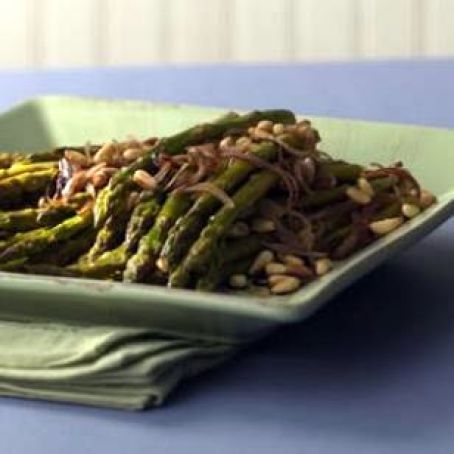 Roasted Asparagus with Pine Nuts
