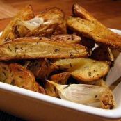 Oven Fried Garlic Potatoes