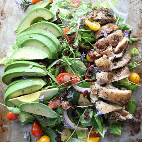 Rosemary Chicken, Avocado and Bacon Salad