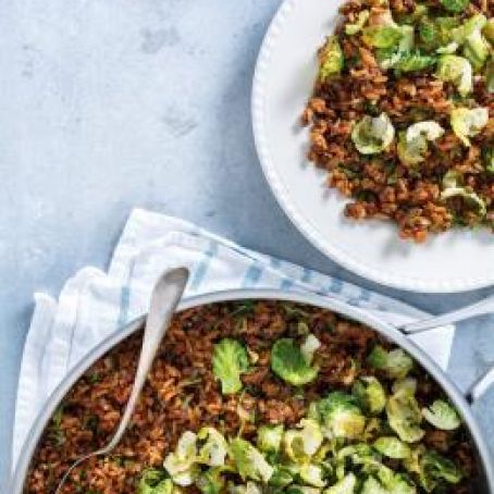 Brussels Sprouts and Lentil Rice