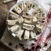 Nougat with Pistachios & Dried Cranberries