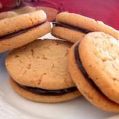 Peanut Butter Sandwich Cookies with Ganache Filling