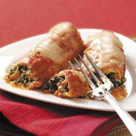 Chicken Spinach Manicotti