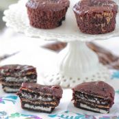 Oreo and Peanut Butter Brownie Cakes