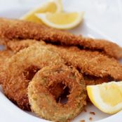 Crispy Pork Tenderloin with Fried Apple Rings