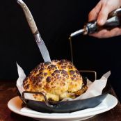 Whole Roasted Cauliflower with Whipped Goat Cheese