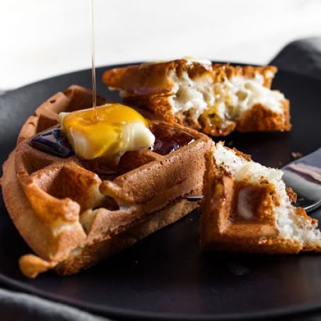 Buttermilk Vanilla Waffles-One Bowl and Easy