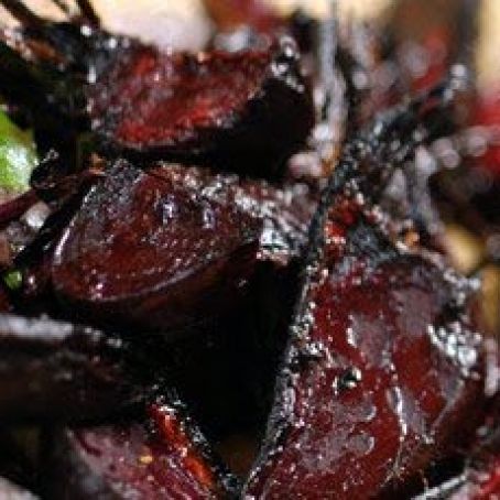 Roasted Beet Root with Sauteed Greens