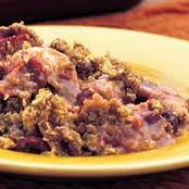 Apple-Cranberry Crisp with Warm Toffee Sauce