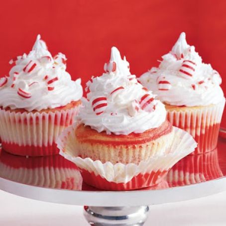 Swirled Candy Cane Cupcakes