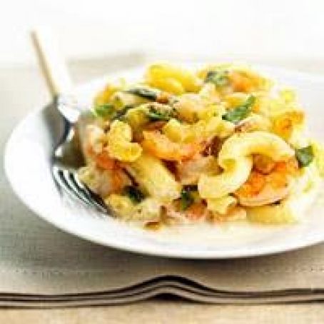 Pesto Shrimp Mac & Cheese