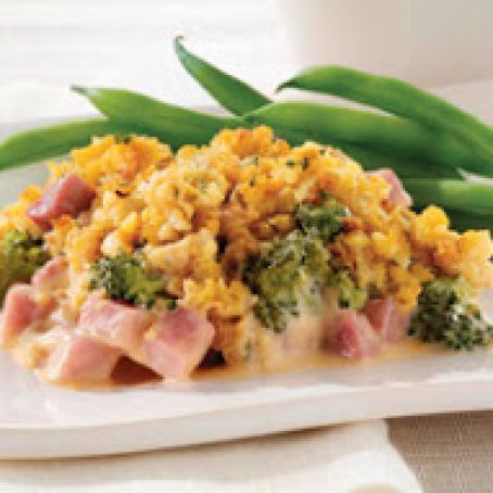 Cheesy Ham & Broccoli Bake