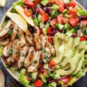 grilled lemon herb mediterranean chicken salad