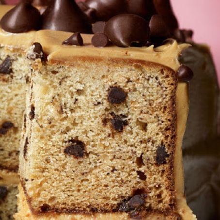 Banana–Chocolate Chip Cake with Peanut Butter Frosting