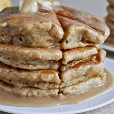 Whole Wheat Brown Sugar Banana Bread Pancakes.