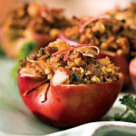 Cornbread Sausage Stuffed Apples (Southern Living)