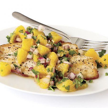 Seared Tilapia with Spicy Orange Salsa