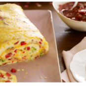 Bacon Omelet Roll with Salsa
