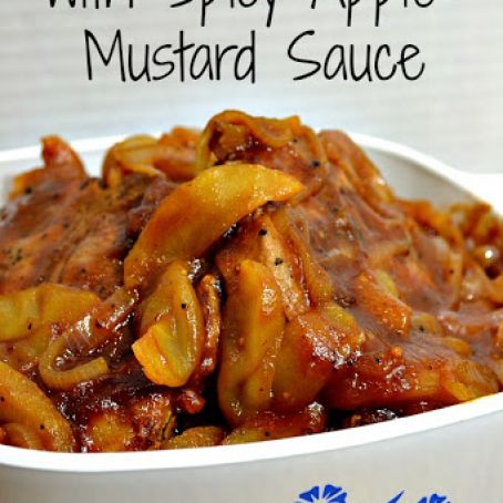 Lady Behind the Curtain » Pork Chops With Spicy Apple-Mustard Sauce