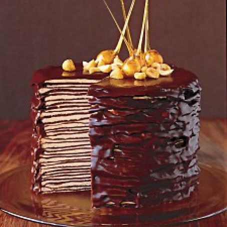 Crepe Cake made with the Darkest Chocolate