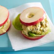 Curried Chicken Salad on Apple Rounds